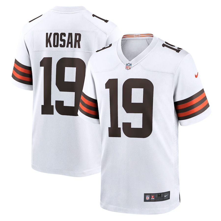 Men Cleveland Browns #19 Bernie Kosar Nike White Retired Player Game NFL Jersey